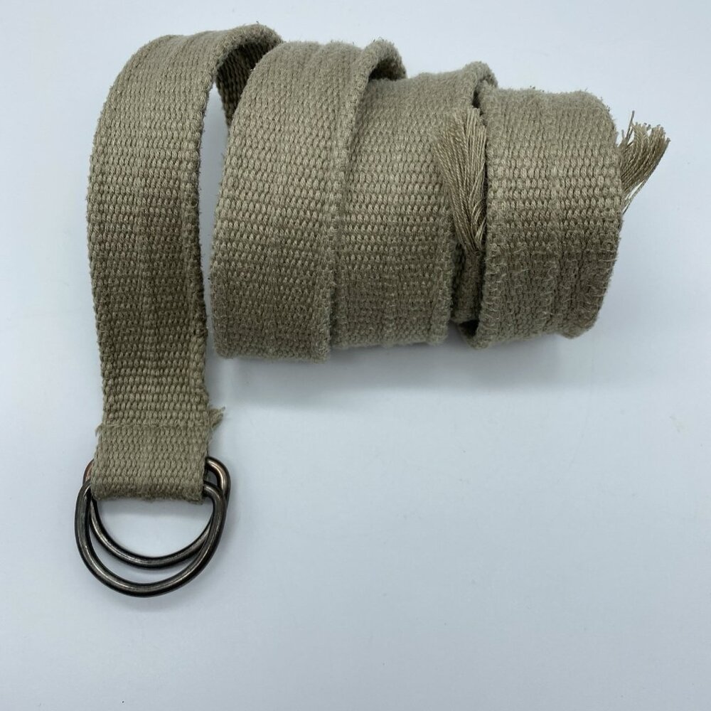 Unbranded Tan Khaki D-Ring Belt Men's Size XL End to End 46"